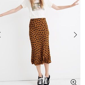 Madewell midi slip skirt in painted spots